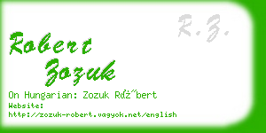 robert zozuk business card